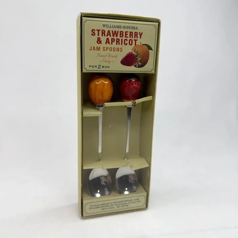 Vintage Williams-Sonoma Strawberry & Apricot Jam Spoons